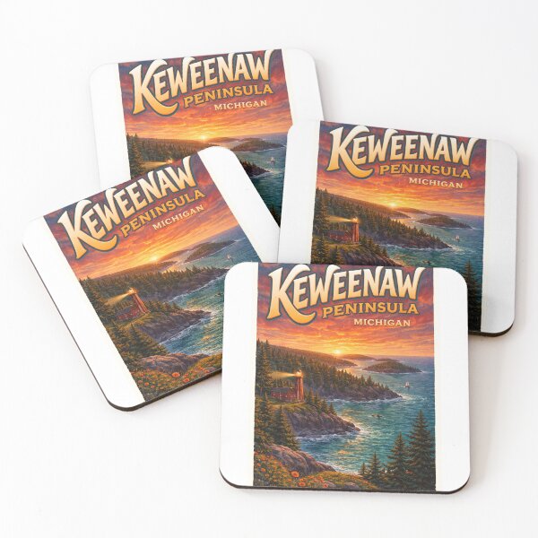 Item preview, Keweenaw Peninsula Lake Superior Eagle Harbor and Brockway Mountain Michigan designed and sold by Aryabek.