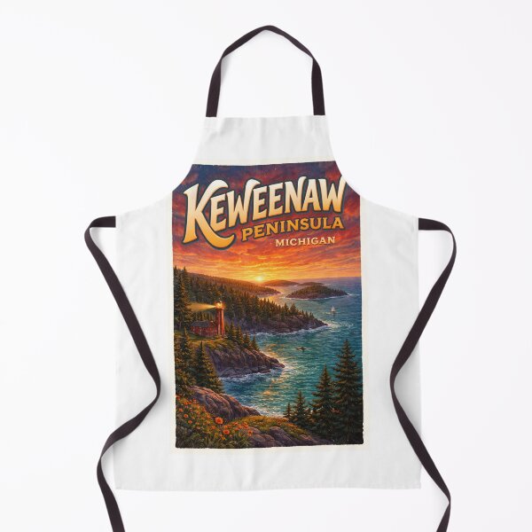 Item preview, Keweenaw Peninsula Lake Superior Eagle Harbor and Brockway Mountain Michigan designed and sold by Aryabek.