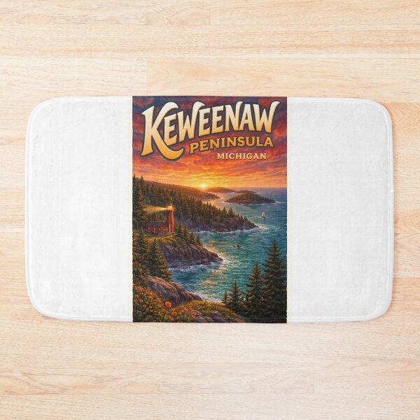 Item preview, Keweenaw Peninsula Lake Superior Eagle Harbor and Brockway Mountain Michigan designed and sold by Aryabek.