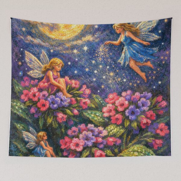 Item preview, Lungwort Fairy Garden | Pulmonaria Whimsical Botanical Art designed and sold by LuxuryApparels.