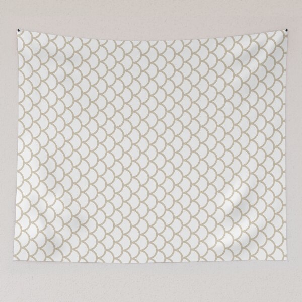 Item preview, White And Sand Fish Scales Pattern designed and sold by pattern-archive.