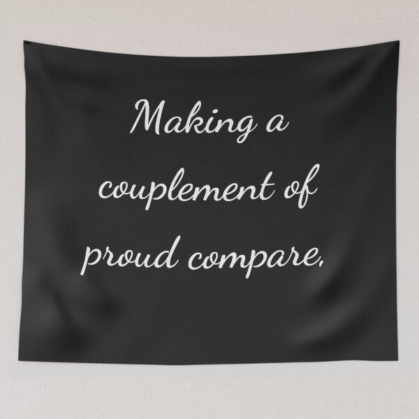 Item preview, "Making a couplement of proud compare," - handwriting white designed and sold by ariksworld.