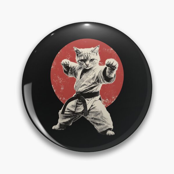 Item preview, Cat Karate Judo Japanese Flag Funny Martial Arts designed and sold by TrantowDangelo.