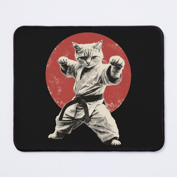 Item preview, Cat Karate Judo Japanese Flag Funny Martial Arts designed and sold by TrantowDangelo.