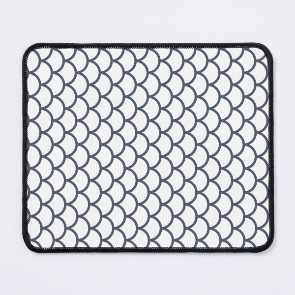 Item preview, White And Slate Fish Scales Pattern designed and sold by pattern-archive.