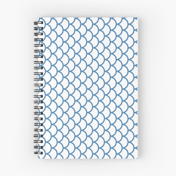 Item preview, White And Steel Blue Fish Scales Pattern designed and sold by pattern-archive.
