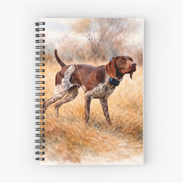 Item preview, On Point in Golden Fields – German Shorthaired Pointer Watercolor Art designed and sold by TammyHunterArt.