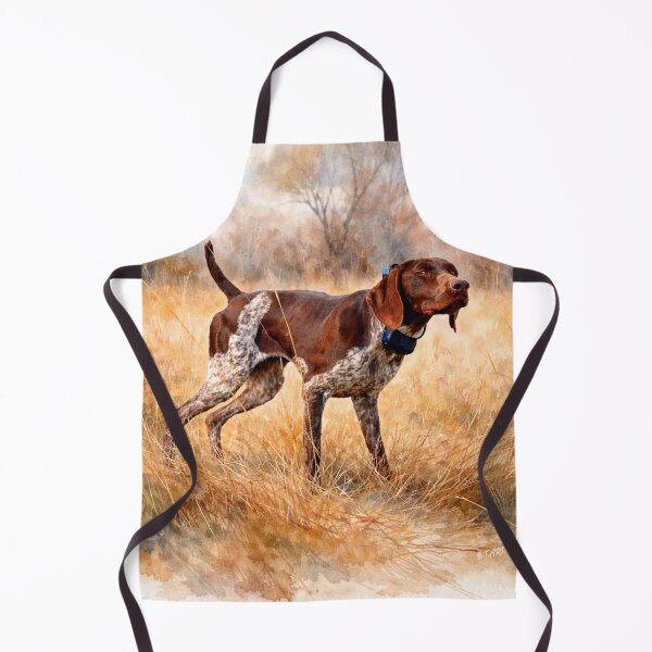Item preview, On Point in Golden Fields – German Shorthaired Pointer Watercolor Art designed and sold by TammyHunterArt.