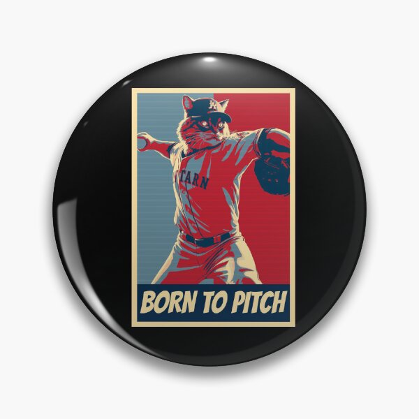 Item preview, Born To Pitch Baseball Cat The Pitcher designed and sold by TrueArtsStore.