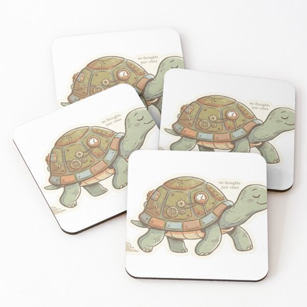 Item preview, No Thoughts Just Vibes Turtle designed and sold by Imaginarium of Chaos falcon88 .