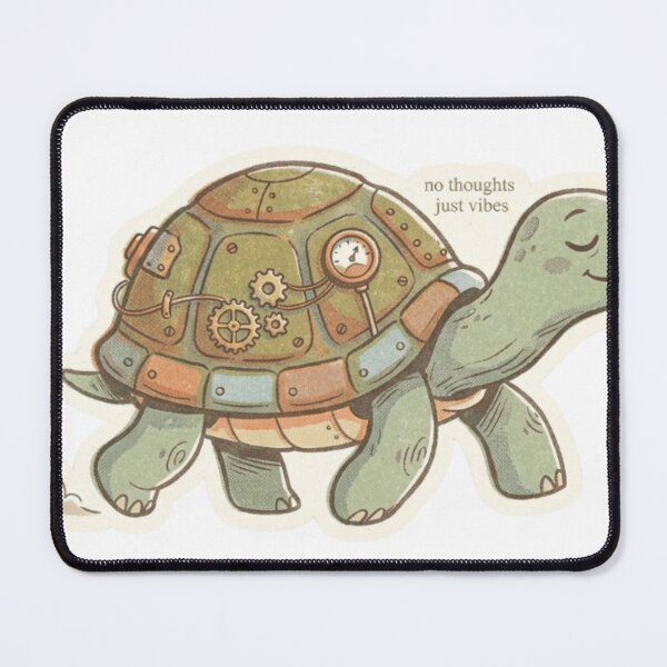 Item preview, No Thoughts Just Vibes Turtle designed and sold by Imaginarium of Chaos falcon88 .