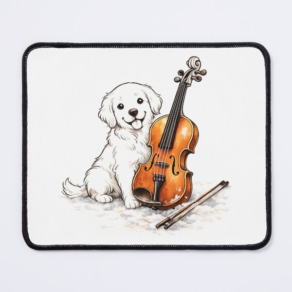 Item preview, Cute Puppy Playing Violin Illustration Gift designed and sold by BlairWynne.