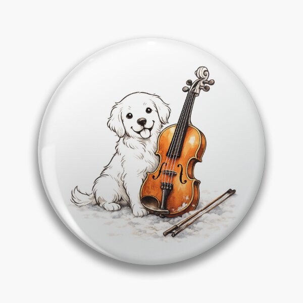 Item preview, Cute Puppy Playing Violin Illustration Gift designed and sold by BlairWynne.
