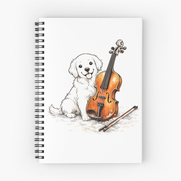 Item preview, Cute Puppy Playing Violin Illustration Gift designed and sold by BlairWynne.
