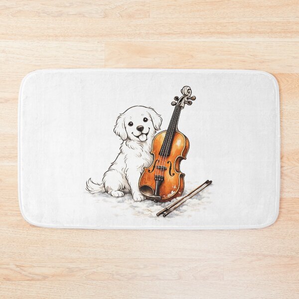 Item preview, Cute Puppy Playing Violin Illustration Gift designed and sold by BlairWynne.