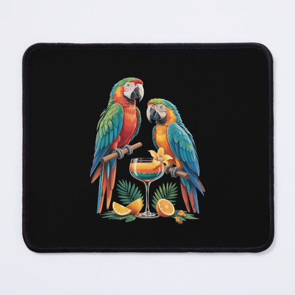 Item preview, It's 5 O'Clock Parrots drinking Margarita on Beach Vacation designed and sold by Moon-Ape.