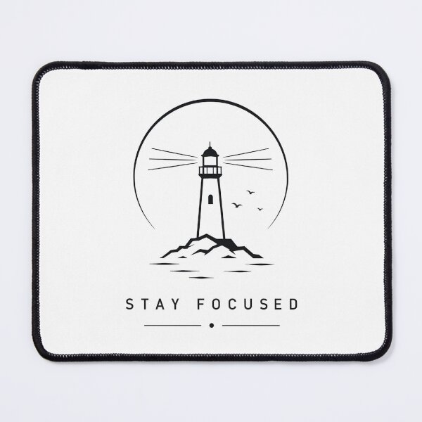 Item preview, Stay Focused – Lighthouse Minimalist Motivation Design designed and sold by Hischers Solution.