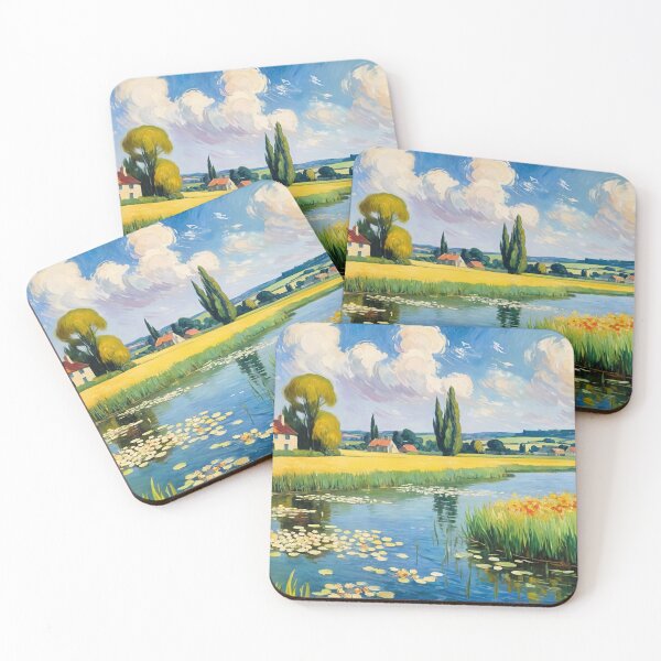 Item preview, Life by a peaceful river designed and sold by Undersea Ai Art.