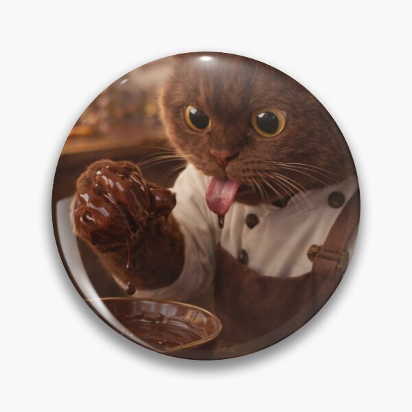 Item preview, Chocolate Obsessed Cat Chef – Sweet Addiction designed and sold by LovelyCatGalaxy.
