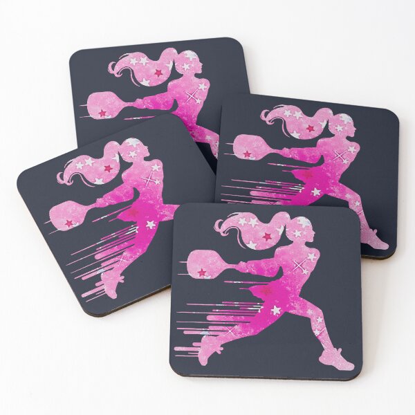 Item preview, Pickleball Star Athlete - Pink Watercolor Starry Silhouette designed and sold by Wennebabs.
