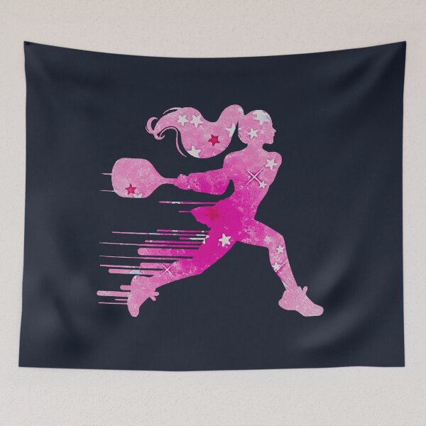Item preview, Pickleball Star Athlete - Pink Watercolor Starry Silhouette designed and sold by Wennebabs.