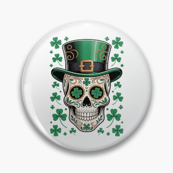 Item preview, Irish Skull Shamrock Leprechaun Ireland St Patricks Day designed and sold by Moon-Ape.
