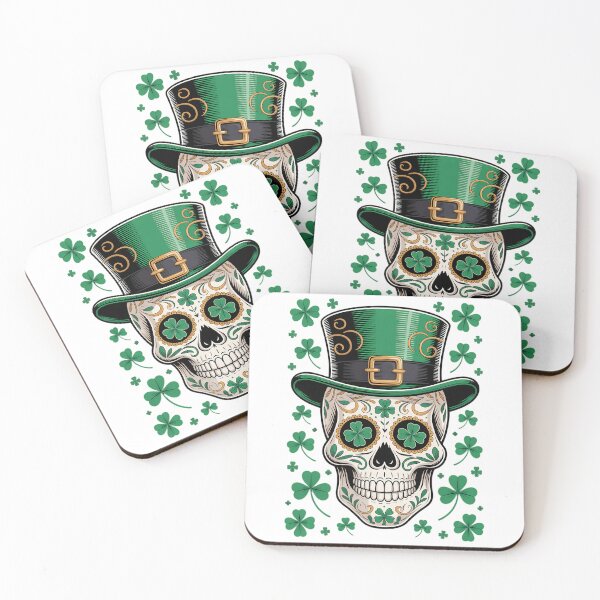 Item preview, Irish Skull Shamrock Leprechaun Ireland St Patricks Day designed and sold by Moon-Ape.