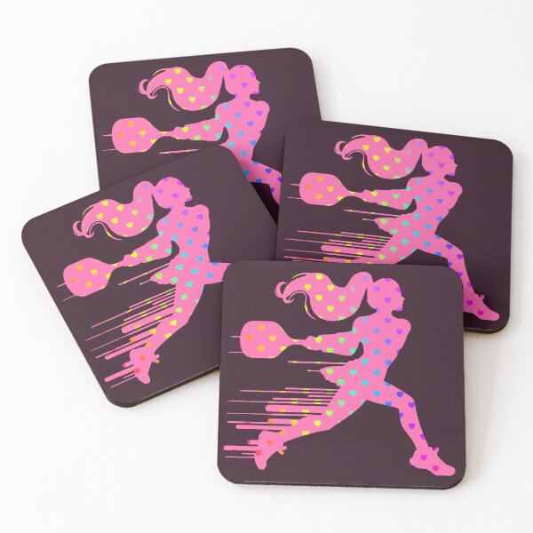Item preview, Love Pickleball Pink Hearts Silhouette - Valentine's Day Sport designed and sold by Wennebabs.
