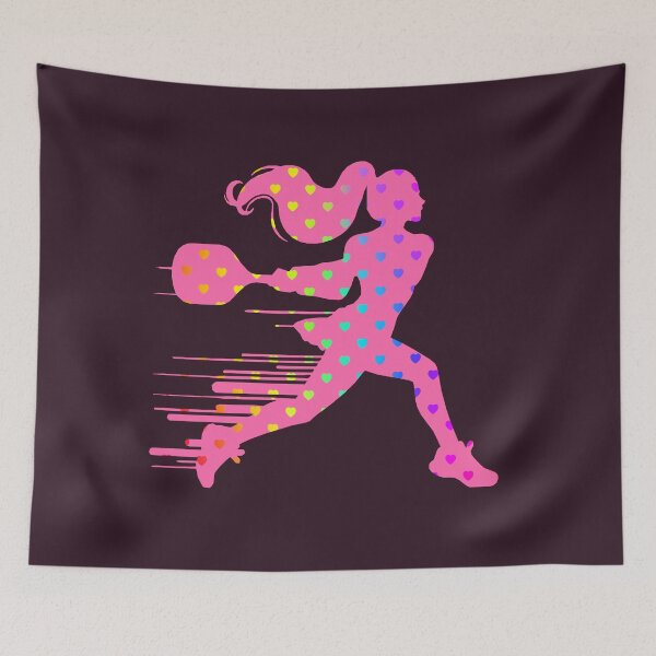 Item preview, Love Pickleball Pink Hearts Silhouette - Valentine's Day Sport designed and sold by Wennebabs.