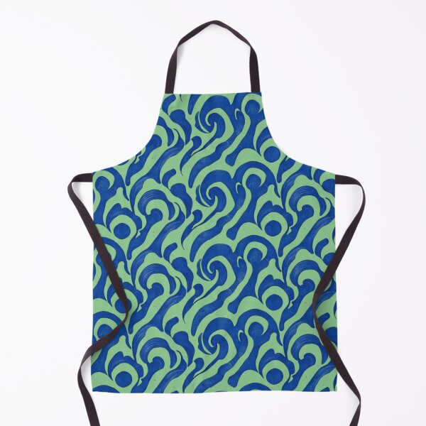 Item preview, Abstract Blue Wave Pattern - Fluid Ocean Inspired Design designed and sold by Rangmanch.