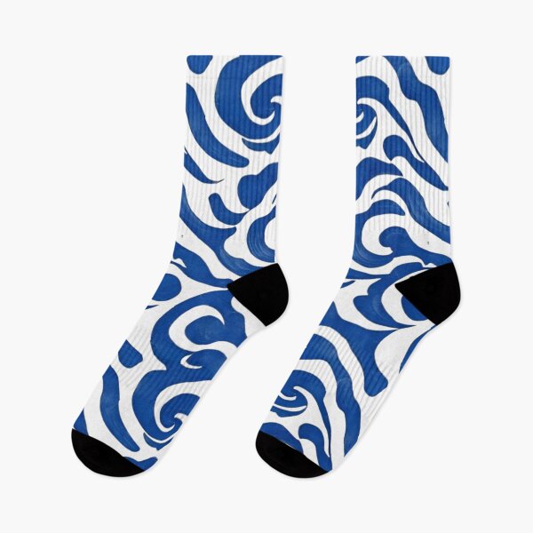 Item preview, Abstract Blue Wave Pattern - Fluid Ocean Inspired Design designed and sold by Rangmanch.