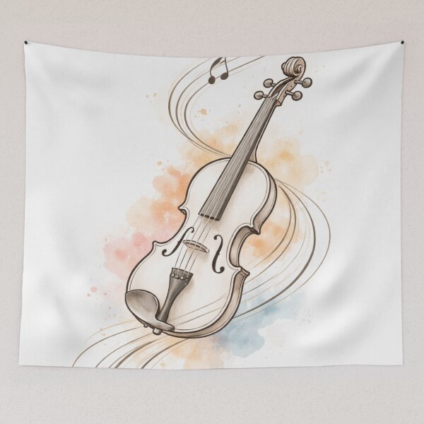 Item preview, Minimal Violin Music Flow Aesthetic Art Print designed and sold by BlairWynne.