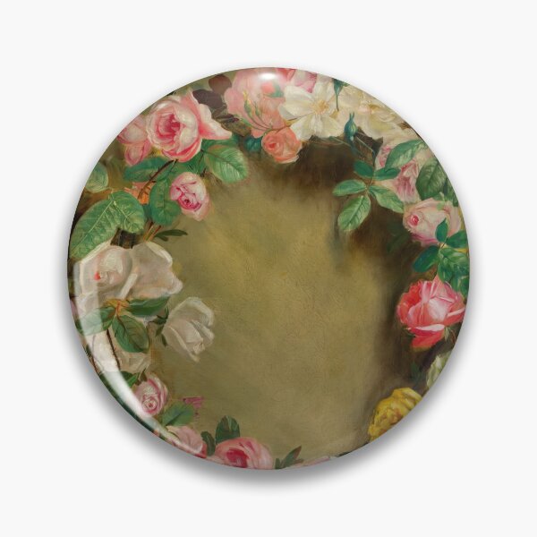 Item preview, Couronne De Roses by Pierre-Auguste Renoir: Romantic Floral Wreath Fine Art Print designed and sold by artofuniverse.
