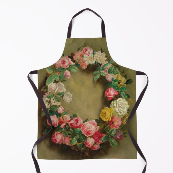 Item preview, Couronne De Roses by Pierre-Auguste Renoir: Romantic Floral Wreath Fine Art Print designed and sold by artofuniverse.