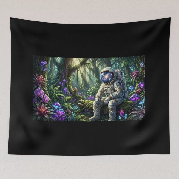 Artikelvorschau, Astronaut in Lost Alien Jungle Art entworfen und verkauft von BrnoArtCZAI.