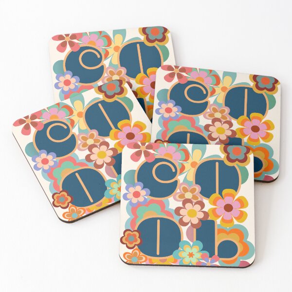 Item preview, Cool retro groovy floral  designed and sold by InkRiot Studios.