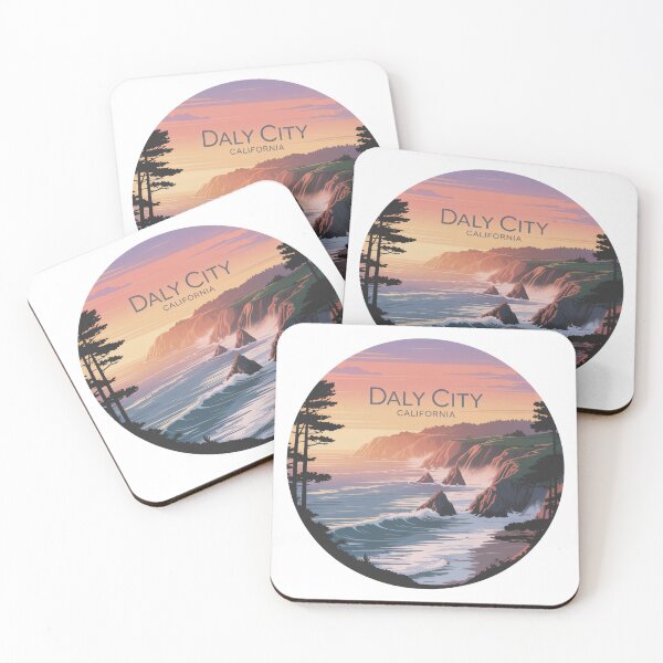 Item preview, Daly City California: Coastal Sunset Pastel Cliffside designed and sold by CircinusStore.