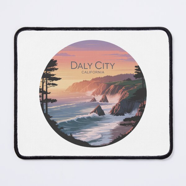 Item preview, Daly City California: Coastal Sunset Pastel Cliffside designed and sold by CircinusStore.