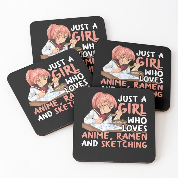 Item preview, Just A Girl Who Loves Anime Ramen and Sketching designed and sold by sigrunsartcave.
