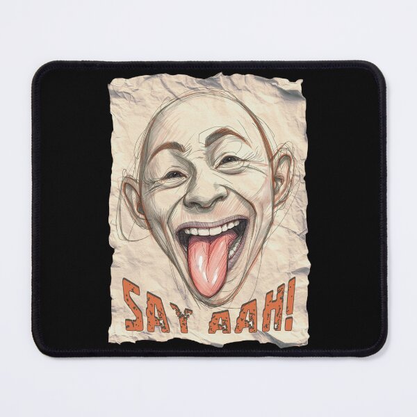 Item preview, Say Aah! – Funny Dental Humor Sketch Illustration designed and sold by TestudoDesign.