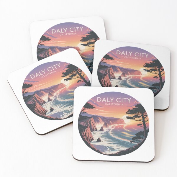 Item preview, Daly City California: Coastal Sunset Cinematic Ocean Cliff designed and sold by CircinusStore.