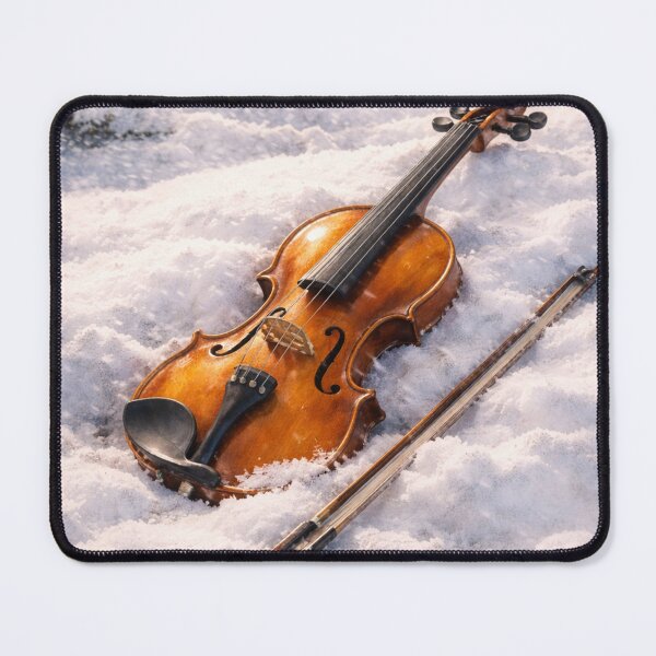 Item preview, Violin in Snow Winter Music Aesthetic Wall Art designed and sold by BlairWynne.