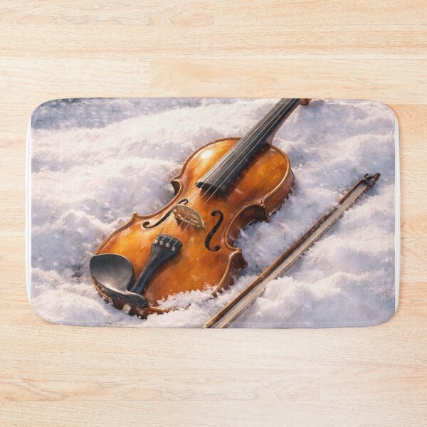 Item preview, Violin in Snow Winter Music Aesthetic Wall Art designed and sold by BlairWynne.