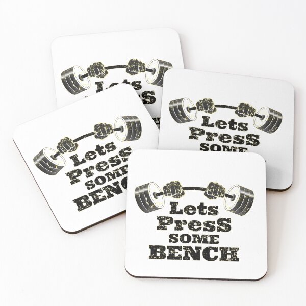 Item preview, Let’s Press Some Bench – Funny Gym Workout Bench Press Motivation Design designed and sold by Rebel Weave.
