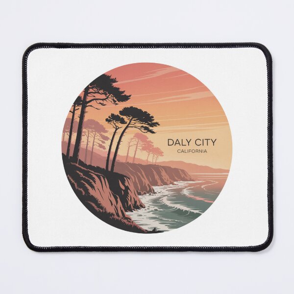 Item preview, Daly City California: Rugged Sunset Cliff Illustration designed and sold by CircinusStore.