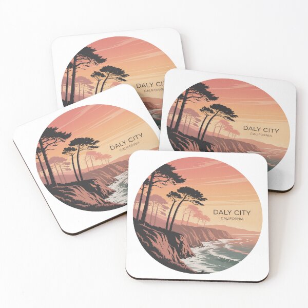 Item preview, Daly City California: Rugged Sunset Cliff Illustration designed and sold by CircinusStore.