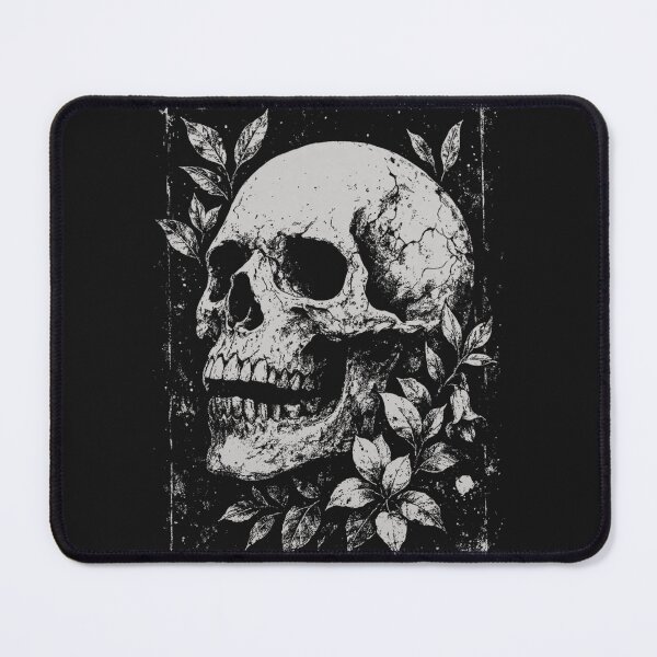 Item preview, Skull Flowers Goth Floral Occult Dark Aesthetic designed and sold by DareDaniella.