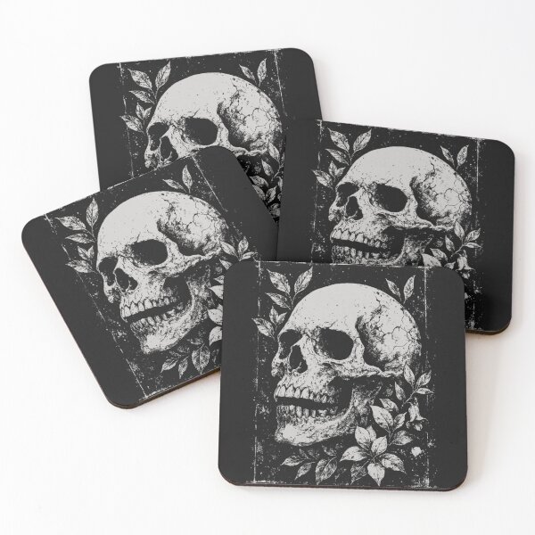 Item preview, Skull Flowers Goth Floral Occult Dark Aesthetic designed and sold by DareDaniella.