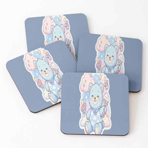 Item preview, Cute Pastel Baby Blue Aesthetic Bear Sticker designed and sold by Chromatic Artistry.