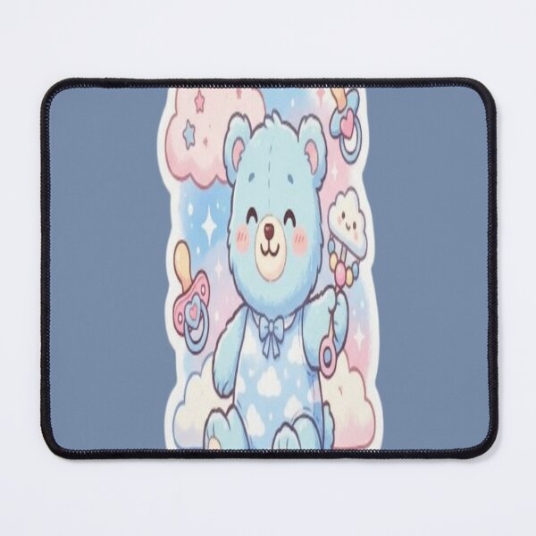 Item preview, Cute Pastel Baby Blue Aesthetic Bear Sticker designed and sold by Chromatic Artistry.